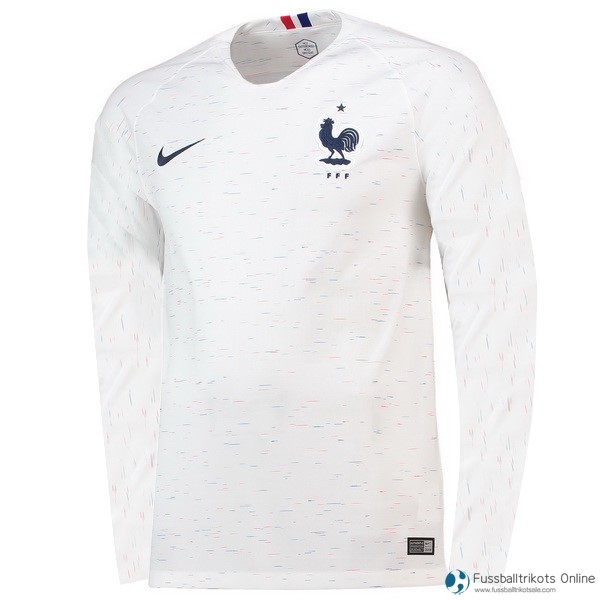 Frankreich Trikot Auswarts ML 2018 Weiß Fussballtrikots Günstig